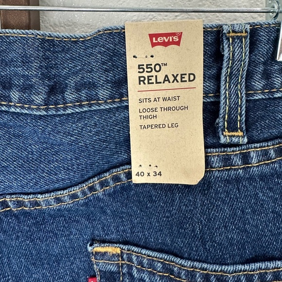 NWT Levi’s Men’s 550 Relaxed Fit Jeans Size 40 x 30 - Picture 6 of 9